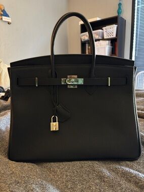 Black “Birkin” Style Handbag